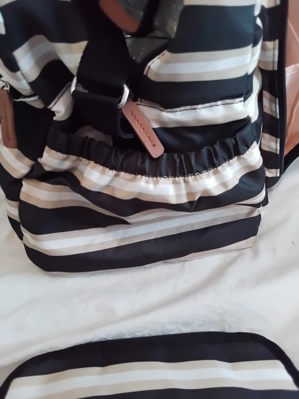 Striped Black & White Weekender Bag